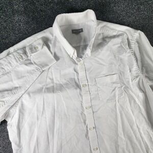 Ash & Erie Button Down Oxford Long Sleeve Shirt Men's 2XL White Pocket Casual‎
